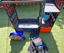 nerf guns and rack