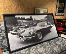 Will and I clearance jaguar e type large framed picture