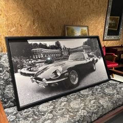 Will and I clearance jaguar e type large framed picture