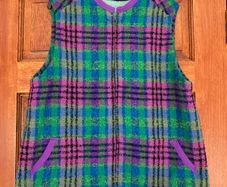 Authentic vintage check gilet / sleeveless jacket.