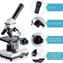 100X-2000X Microscope for Kids Adults, with Microscope Slides Kit, Professional Biological Microscope for Students School Laboratory Image 4