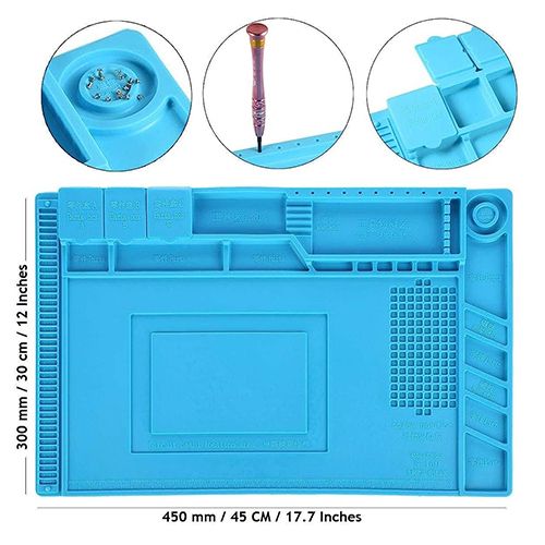 Phone Repair Magnetic Heat Resistant Silicone Working Mat Anti Static S160