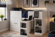Low Sleeper Bed with desk ONLY 499 euro Mattress Inc