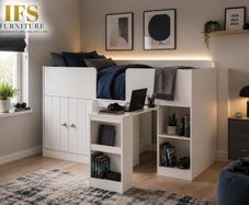 Low Sleeper Bed with desk ONLY 499 euro Mattress Inc