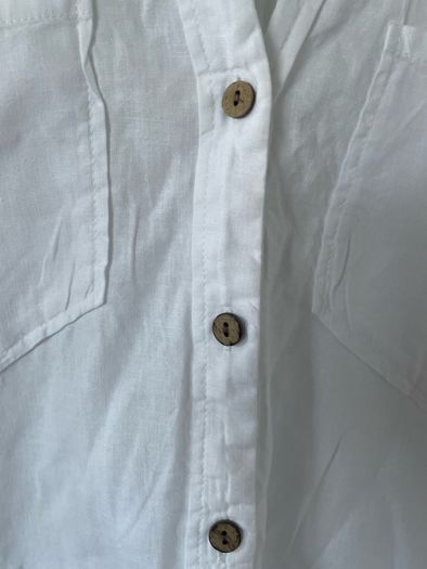 Zara women's white linen blouse