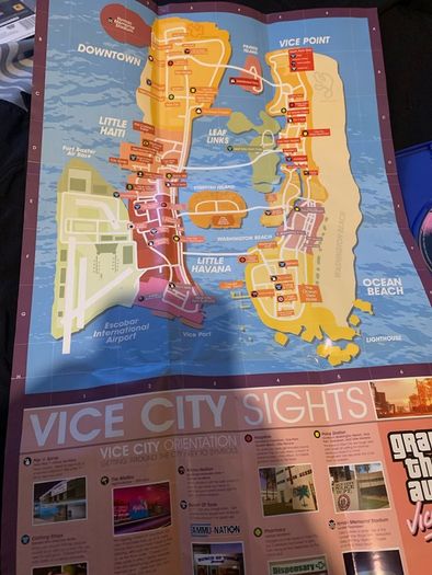 Grand Theft Auto: Vice City PS2 game w poster