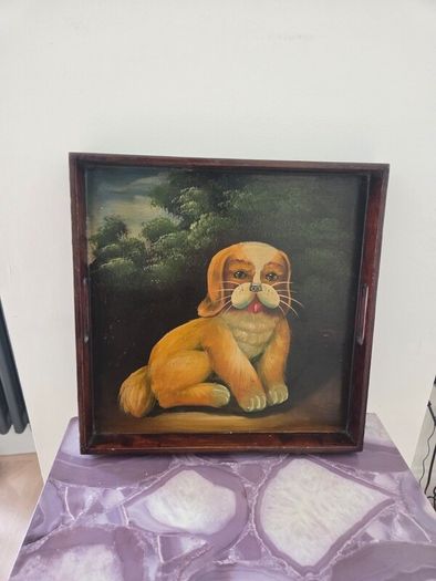 Vintage tray and dust bin