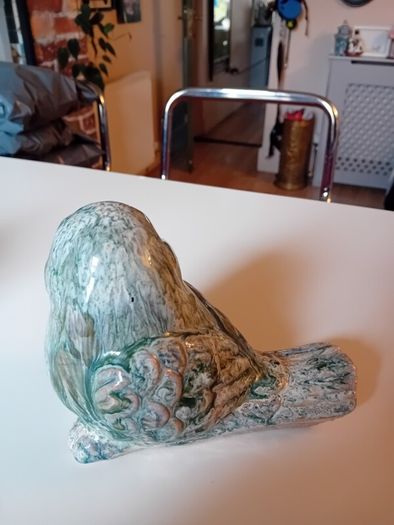 meadows and byrne heavy glazed bird ornament