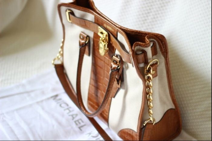 Michael Kors Hamilton Large Crocs Leather Tote Bag