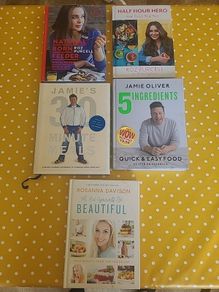 5 Cookbooks Jamie Oliver, Roz Purcell and Rosanna Davison