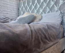 Crushed Sterling Velvet DOUBLE BED Frame - Silver