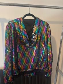 Sequin jacket (no brand)  Size S-M | Like new (small flaw)