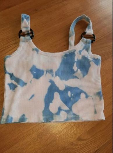 Topshop Tie-Dye Ring Strap Top, Size Small