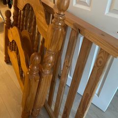 Solid wood bed frame and mattress