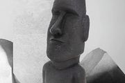Moai Rapa Nui Head Figure, 53.5 cm Garden Ornament