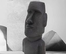 Moai Rapa Nui Head Figure, 53.5 cm Garden Ornament