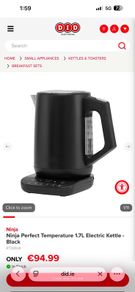 Ninja temperature adjusting kettle