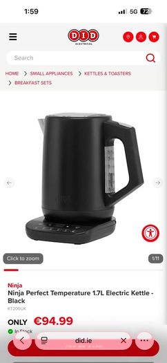 Ninja temperature adjusting kettle