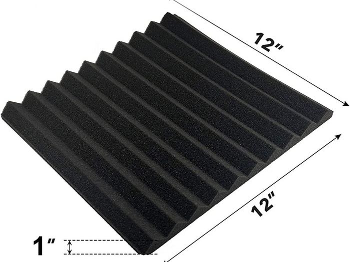 48 Pack Acoustic Foam Panels, 2.5 X 30 X 30cm/1" X 12" X 12" Studio Soundproofing Wedges Fire Resistant Sound Proof Padding Acoustic Treatment Foam (FREE POSTAGE)
