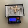 New 9ct Solid Gold HAND MADE Cross Very Unusual. With Or Without The Pearls Image 3