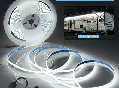 12V Low Voltage COB LED Light Strip - 5m Self-Adhesive