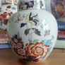 Fabulous Antique Masons Ironstone Medium Sized (7 inch tall) Lidded Prunus Jar/Ginger Jar in the Mandarin Pattern, Circa 1920 Image 7