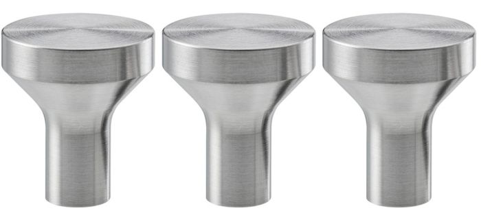 3 x Knob, stainless steel, 21 mm IKEA BAGGANAS brand new