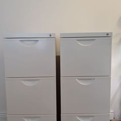 IKEA erik 3 drawer filing cabinets white X2