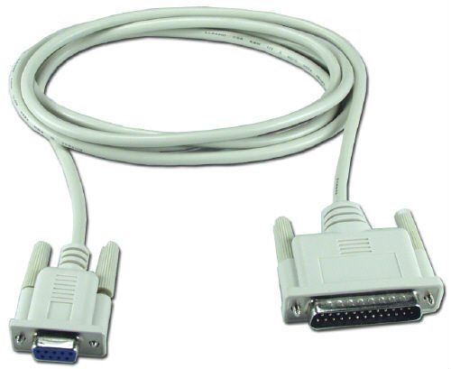 Serial Printer Cable 1m Roline 1.8m Male DB25 to Female RS232 Serial Cable Assembly