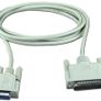 Serial Printer Cable 1m Roline 1.8m Male DB25 to Female RS232 Serial Cable Assembly Image 2