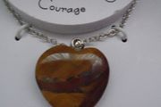 Tiger's eye heart necklace.Gemstone jewellery, Valentine's Day gift. Jewellery.Gift