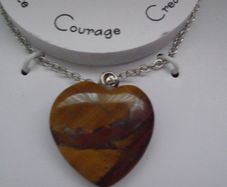 Tiger's eye heart necklace.Gemstone jewellery, Valentine's Day gift. Jewellery.Gift