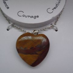 Tiger's eye heart necklace.Gemstone jewellery, Valentine's Day gift. Jewellery.Gift