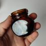 351 - Set of 3 Vintage Collectible Decorative Amber Glass Marmite Jars Image 10