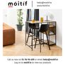 Leo Barstool with Footrest - Black Image 4