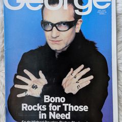 George Magazine April 2000 U2 Bono cover Save the World Awards -John F Kennedy Jr