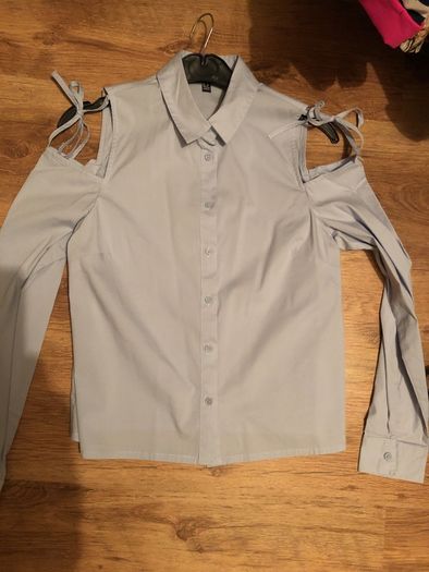 Blue Cold Shoulder Blouse BNWT NEW LOOK