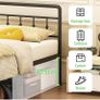 King Size Bed Frame with Victorian Headboard and Footboard Image 8