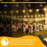 Outdoor String Lights 150ft Garden Festoon Light Mains Powered Shatterproof G40 LED Bulbs Waterproof Hanging Patio Lighting for Indoor Outside Gazebo Pergola Backyard Balcony Cafe Party Image 5