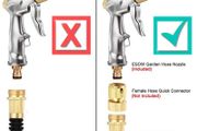 Heavy-Duty Metal Garden Hose Nozzle, Made of 100% Metal Construction Built and Brass Head, Metal Spray Gun w/Pistol Grip Trigger for Watering Plants &amp; Lawn, Car Washing, Patio, Dog &amp; More