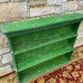Large Antique Victorian Painted Pine Breakfront Bookshelf. Image 5