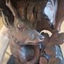 antique carved stag shelf Image 10