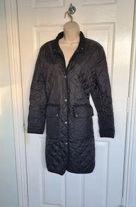 Black Quilted Coat from Marks and Spencer size 12