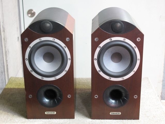 Tannoy  Flagship Dimension Range Eyris one speakers solid walnut absolute stunning looking and sound to match