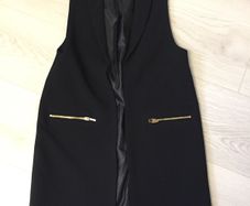 River Island Black Girls Long Waistcoat Age 11
