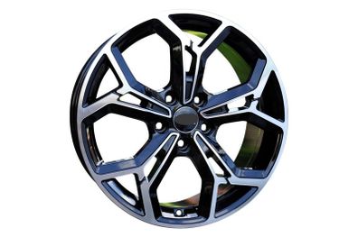 17" GT Type Black Alloy Wheels Honda Hyundai Kia Lexus Mazda Mitsubishi Nissan Renault Subaru Suzuki Toyota 5x114,3