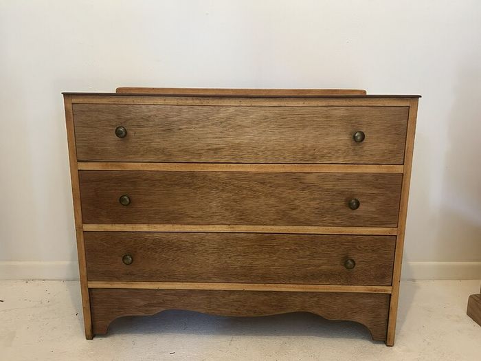 Restored Vintage 3 Drawer Chest of Drawers