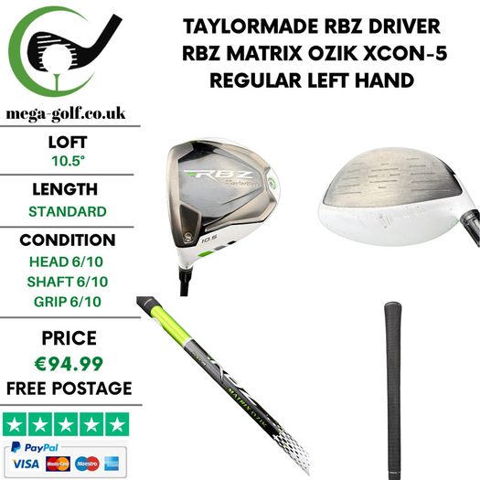 Taylormade RBZ Driver / 10.5 Degree / RBZ Matrix Ozik Xcon-5 Regular / Left Hand