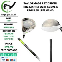 Taylormade RBZ Driver / 10.5 Degree / RBZ Matrix Ozik Xcon-5 Regular / Left Hand