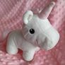 soft toy , unicorn for girl , pink and white unicorn, teddy bear, cuddly toy Image 2